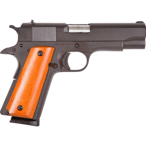 Rock Island 51417 GI Standard MS *CA Compliant 1911A1 45 ACP 4.25 8+1 Black Parkerized Wood Grip