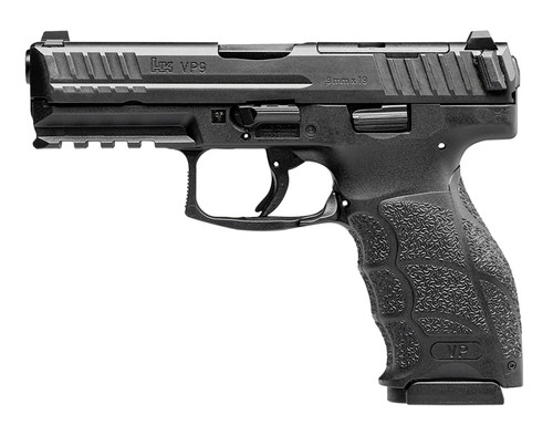 HK 81000483 VP9 Optics Ready 9mm Luger 4.09 17+1 Black Black Steel Slide Black Interchangeable Backstrap Grip
