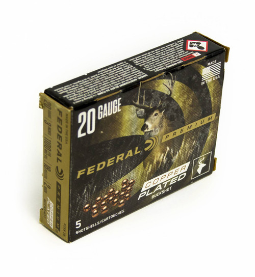 Federal P2582B Premium Vital-Shok 20 Gauge 3 18 Pellets 2 Buck Shot 5 Bx/ 50 Cs