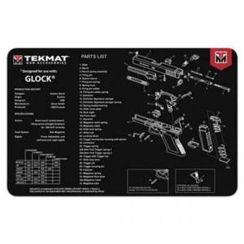 TekMat TEKR17GLOCK Original Cleaning Mat  Glock Parts Diagram 11 x 17