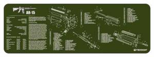 TekMat TEKR36AR15OD Original Cleaning Mat  AR-15 Parts Diagram 12 x 36 OD Green