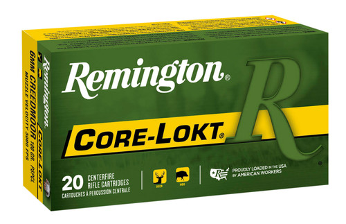 Remington Ammunition R6CM01 Core-Lokt  6mm Creedmoor 100 gr Core-Lokt Pointed Soft Point (PSPCL) 20 Bx/ 10 Cs