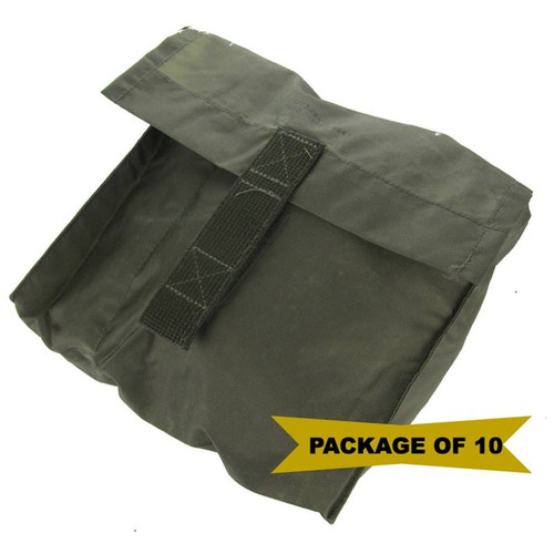 10 Pack - Original German Army Shoe Cleaning Bag - OD Green