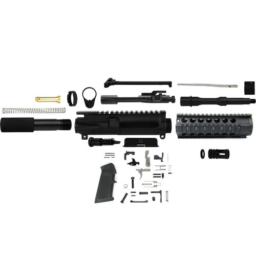 AR-15 M4 .223 Wylde Unassembled Basic Pistol Build Kit with 7.5 Barrel, Bolt Carrier & LPK