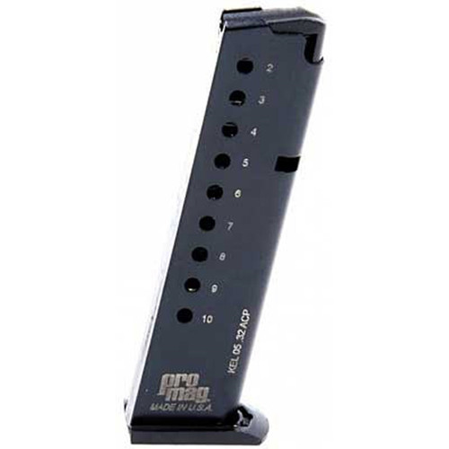 PROMAG .32 ACP 10RD KEL-TEC P-32 BLUE STEEL MAGAZINE