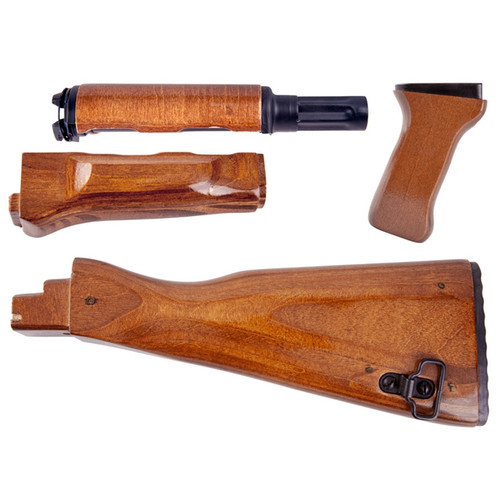 AKM AK-47/74 Laminated Stock Set - 4 Piece Set with Buttstock, Upper Handguard, Lower Handguard with Gas Tube, and Grip