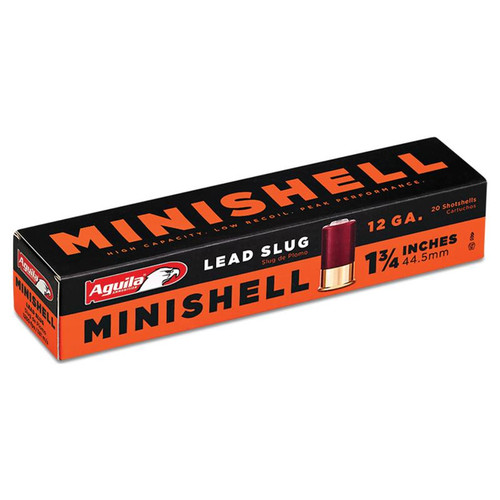 Aguila 1C128974 Minishell 12 Gauge 1.75 7/8 oz Slug Shot 100rds