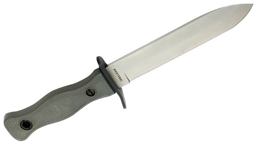 German Army Combat Fixed Blade Knife with Metal Sheath and Leather Hanger - New