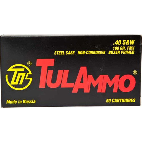 TulAmmo .40 S&W FMJ 180GR Russian Mfg. Ammo 500rds