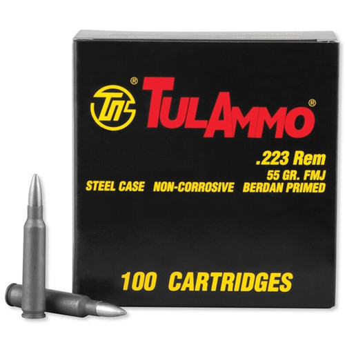 Tulammo TA223100 Rifle  223 Rem 55 gr Full Metal Jacket (FMJ) 100 Bx/ 10 Cs