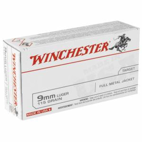 Winchester Ammo Q4172 USA  9mm Luger 115 gr Full Metal Jacket (FMJ) 50rd Box