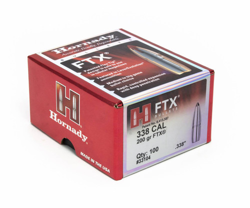 Hornady FTX Rifle 338 Caliber .338 200 GR 100 Box