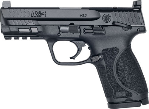 Smith & Wesson 13144 M&P M2.0 Compact 9mm Luger 4 15+1 Optic Ready Black Armornite Stainless Steel Slide Black Polymer Grip