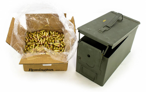Remington UMC 9mm 115GR Brass 1000rd Loose Packed with Ammo Can