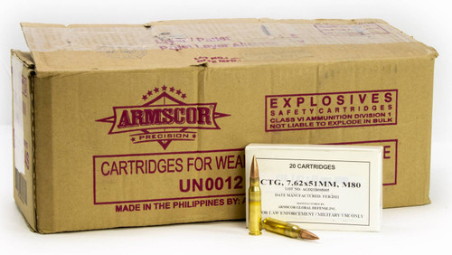 ARMS 50203 7.62x51 147GR FMJ 500rd Case