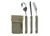 MIL-TEC® OD Green 3-Piece Folding Eating Utensil