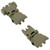 AR-15 Tan Polymer Flip-up Front and Rear Sight