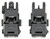 Polymer Picatinny Front & Rear Flip Up Backup Iron Sights