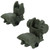 AR-15 OD Green Polymer Flip-up Front and Rear Sight