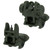 AR-15 OD Green Polymer Flip-up Front and Rear Sight