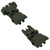 AR-15 OD Green Polymer Flip-up Front and Rear Sight