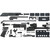 AK-47 NANO 7.62x39 U.S. Mfg. Parts Kit with Stock Tang on Rear Trunnion