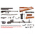 AK-47 7.62x39 USA Made Parts Kit with Wood Stock