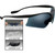 Swiss Eye Black Stingray Glasses with Spare Lenses in Orange and Clear