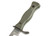 German Army Combat Fixed Blade Knife with Metal Sheath and Leather Hanger - New