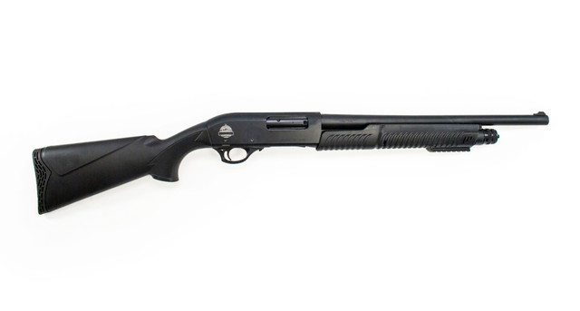 Pump action shotgun