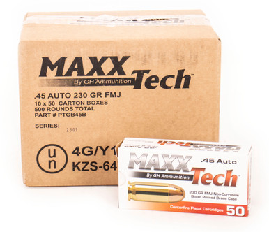 Maxxtech .45ACP 230 Grain FMJ - 500rds