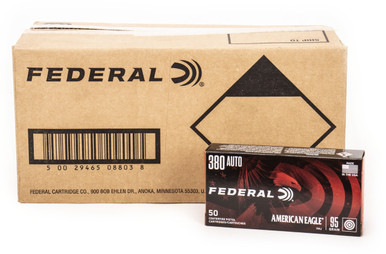 Federal American Eagle 380 Auto 95gr FMJ 1000rd Case