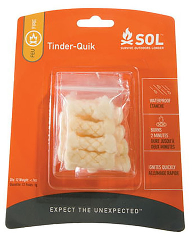 Survive Outdoors Longer Tinder Quik Fire Starter Refill 12 Piece