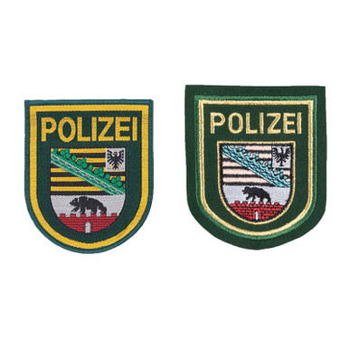 Saxony-Anhalt Green Police Patch - Surplus New