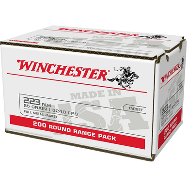 Winchester USA .223 Rem 55 Grain FMJ Ammo - 200 Rounds