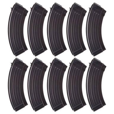 10-PACK Croatian AK-47 7.62x39 30rd Black Steel Mag with Bolt Hold