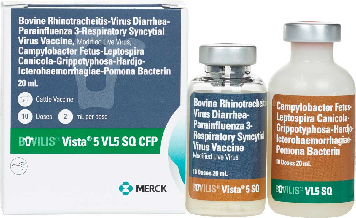 Bovilis Vista 5 VL5 SQ CFP Cattle Vaccine Merck - Valley Vet Supply |