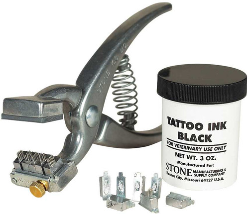 Baby Animal Tattoo Pliers Kit with 3/16-in Digits
