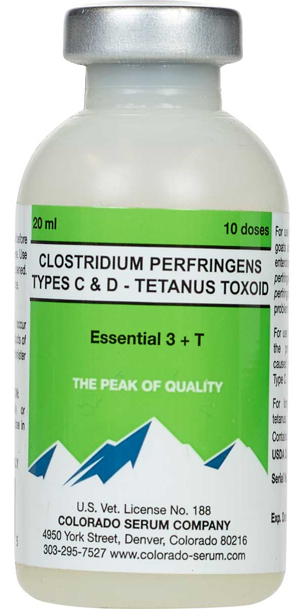 Essential 3+T (CD&T) Cattle, Sheep, Goat and Swine Vaccine Colorad