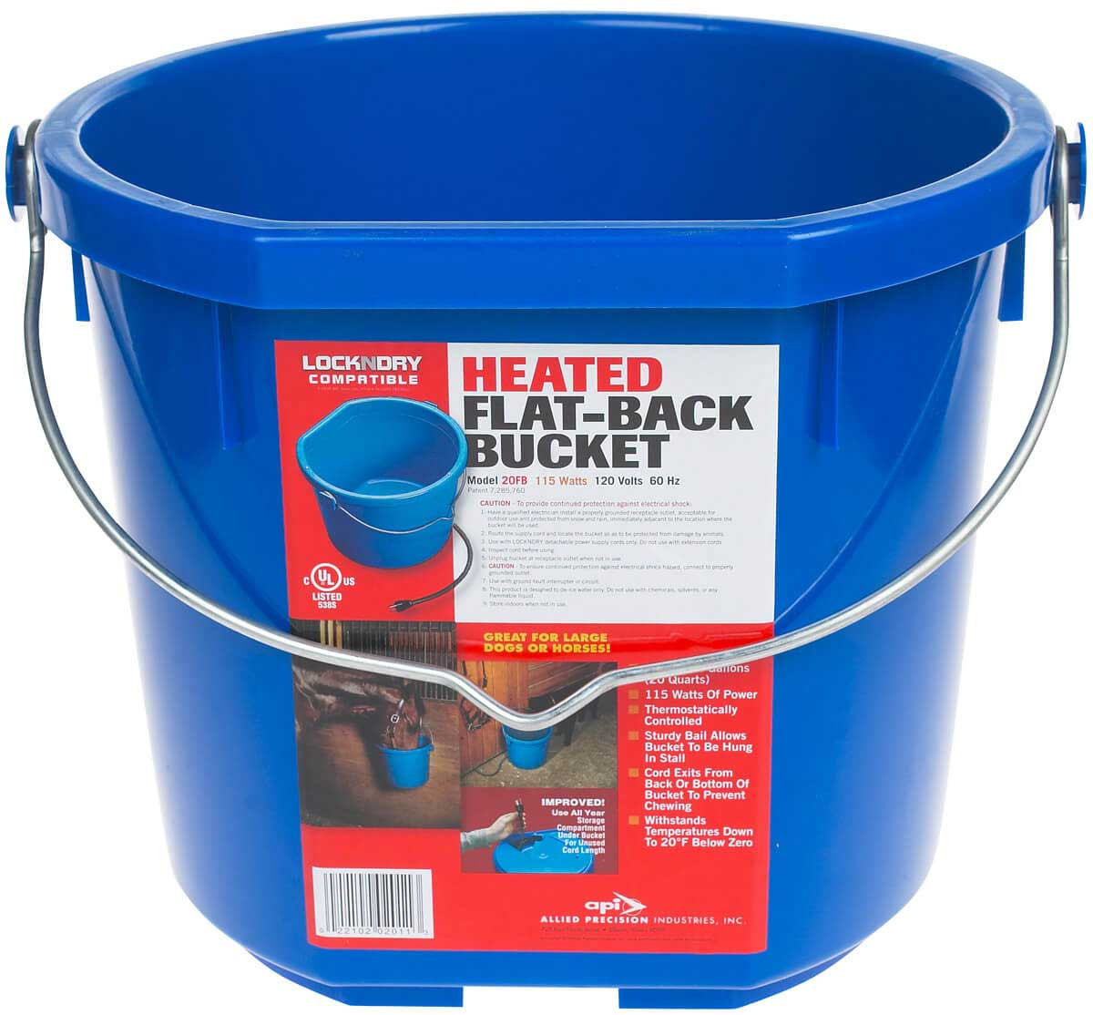 Heated 5-Gallon Flat-Back Bucket Allied Precision | Valley Vet