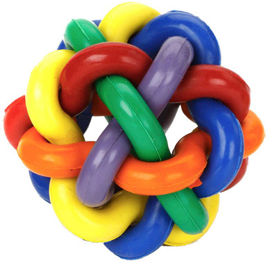Nobbly Wobbly Rubber Interwoven Ball Dog Toy Multipet - Valley Vet Sup