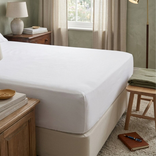200tc-cotton-fitted-sheet-on-bed-white-percale-weave