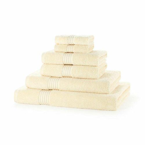 Wholesale 100% Cotton Thick Bath Towel Set Solid 6 Piece Towel Set