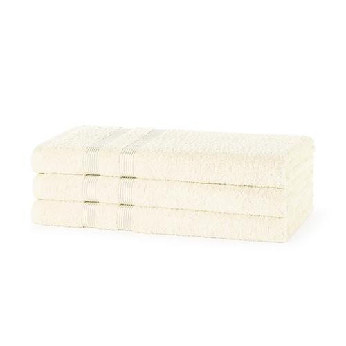 Clearance 500 Gsm Cream Bath Towel - 70cm x 130cm