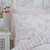 Polycotton Amelie Toile Printed Duvet Cover Set - Pink Piped