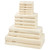 12 Piece 700GSM Bamboo Towel Set - 4 Face Cloths, 4 Hand Towels, 2 Bath Towels, 2 Bath Sheets