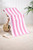 Classic Cabana Pink Stripe Microfibre Beach Towel – 70 x 150 cm
