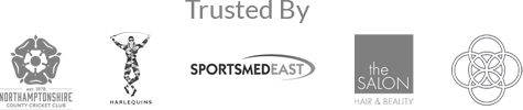 Trusted by Northants, Harlequins, the Salon Hair and Beauty, SportsMedEast & more