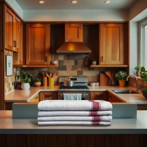 Image of Britishwholesales Herringbone Kitchen Cloths