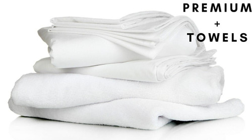 Image of Britishwholesales Premium Full Bedding Pack with Towels- Includes Pillow, Duvet, Pillowcase, Duvet Cover & Fitted Sheet